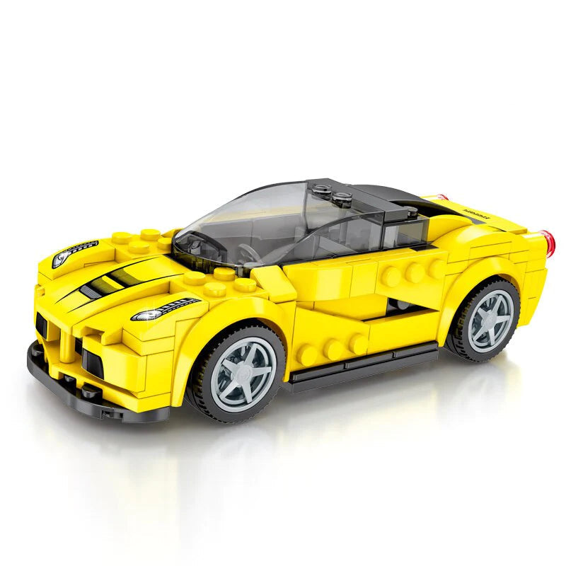 SEMBO City Speed Champions Famous Vehicle Model Assemblage Building Blocks Super Racer Racing Cars Bricks Kids Toys for Children