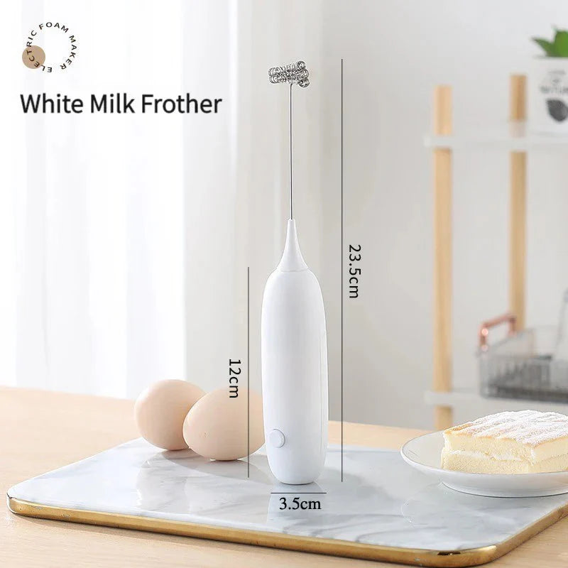1PC Battery Model Handheld Egg Beater Froth Mixer Kitchen Automatic Coffee Milk Foaming Mixer Kitchen Whisk Tools