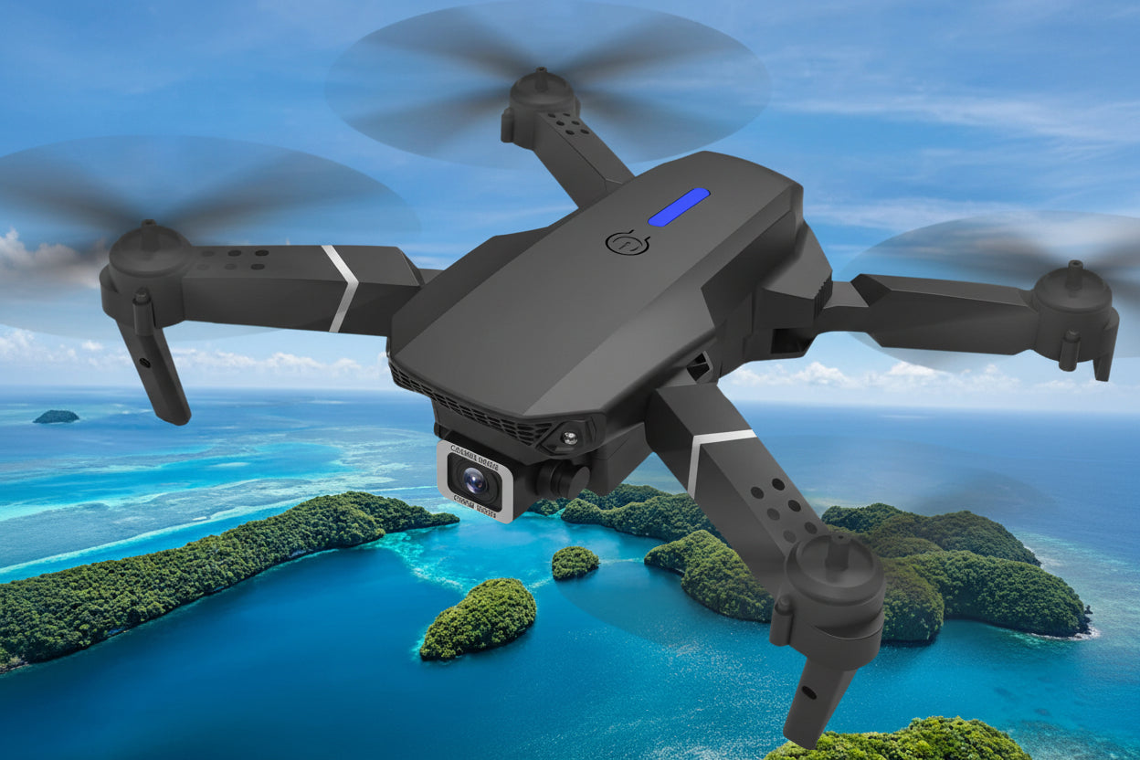 E88 Pro Foldable Quadcopter Drone - WIFI FPV, HD 4K Camera, Altitude Hold