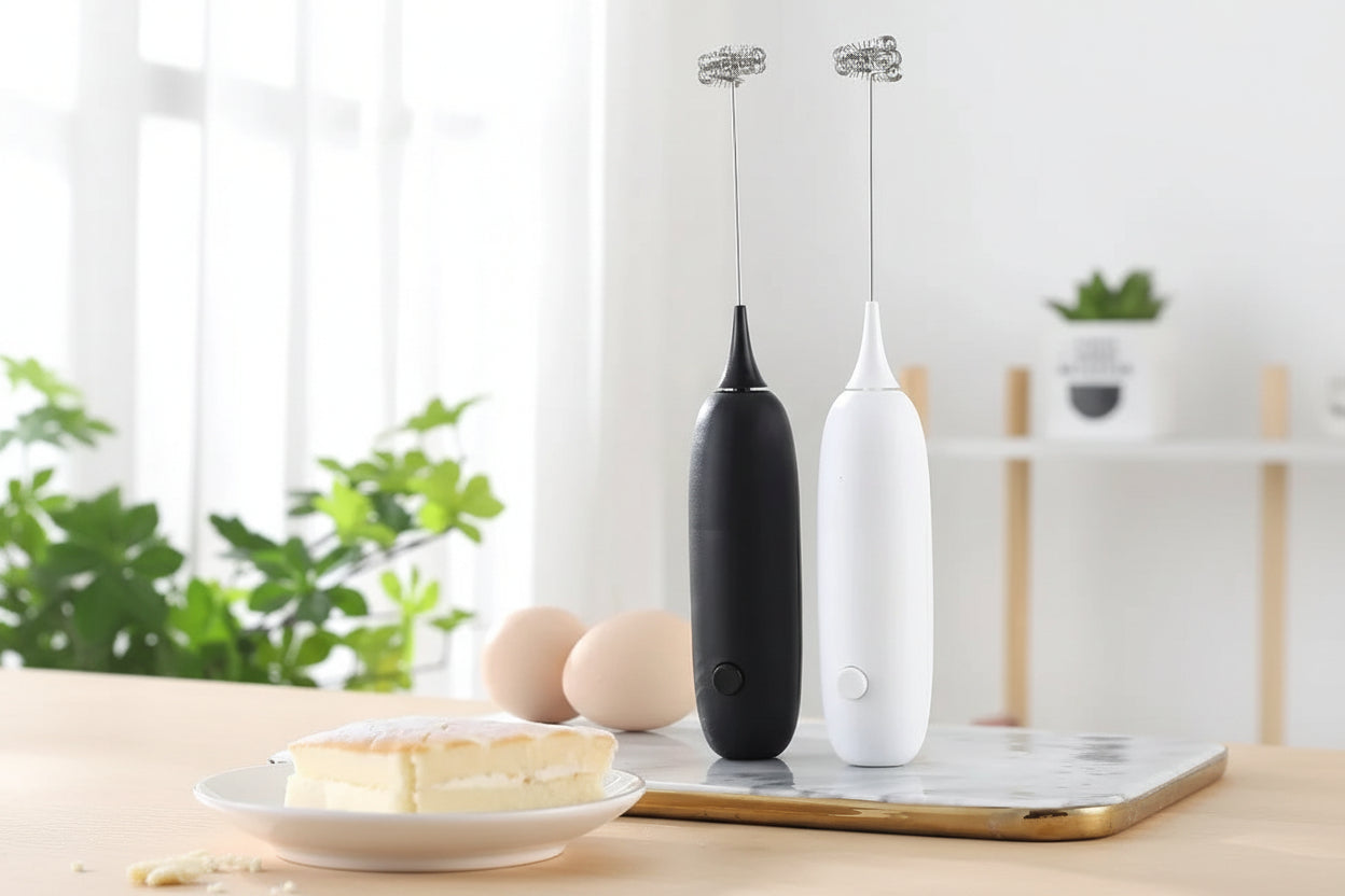 1PC Battery Model Handheld Egg Beater Froth Mixer Kitchen Automatic Coffee Milk Foaming Mixer Kitchen Whisk Tools