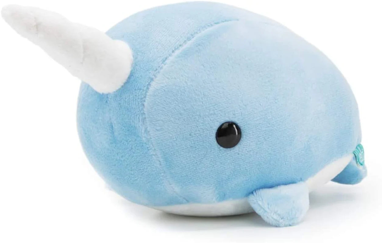 Blue Narwhal Stuffed Animal Plushie - Soft Kawaii Plush Toy - Cute Plushies for All Ages - Narwhali